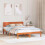 VidaXL vidaXL Bed Frame with Headboard Wax Brown 150 x 200 cm Solid Pine Wood 1