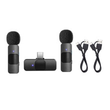 Kabelloses Lavalier-Ansteckmikrofon für , Android, PC, USB-C-Geräte - Ideal für Aufnahme & Streaming BY-V20