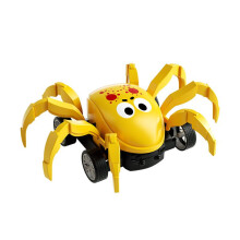 (blue) Kids Inertia Toy Car Spider Crab Ladybug Pull Back Simulated Animal for Boys Girls Birthday Gift