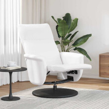 vidaXL Massage Recliner Chair White Faux Leather