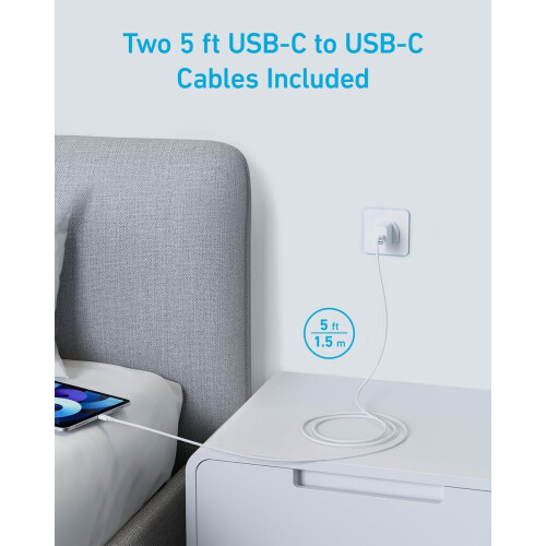 Anker Anker USB C Plug 2-Pack 20W Dual Port Fast Charger Plug (2-Pack Cables Included) 2