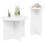 VidaXL vidaXL Side Table Set with Storage 2 pcs White Engineered Wood 5