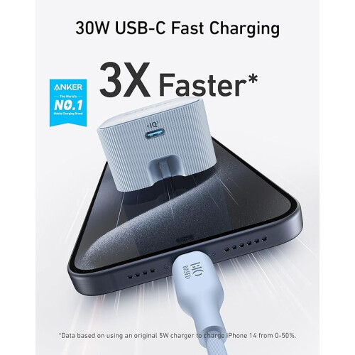 Anker Anker Nano USB C Plug, 30W Fast USB C Charger with Foldable Plug, PIQ 3.0 & PPS 1