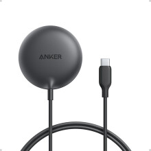 Anker Zolo Magnetic Wireless Charger Qi2 Certified 15W 5 ft Built-In USB-C cable