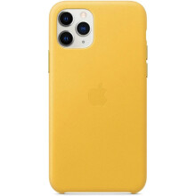 Apple iPhone 11 Pro Max Leather Case Meyer Lemon Yellow Cover Genuine New
