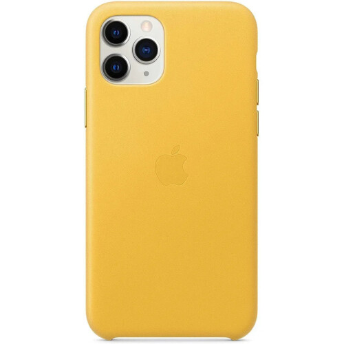 Apple Apple iPhone 11 Pro Max Leather Case Meyer Lemon Yellow Cover Genuine New