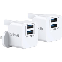 Anker USB Plug Charger, 2-Pack Dual Port 12W Wall Charger, for iPhone, Galaxy