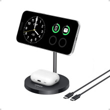 Anker MagGo 2-in-1 Wireless Charging Station, 15W, for MagSafe , Qi2 Certified