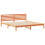 VidaXL vidaXL Bed Frame with Headboard Wax Brown 200 x 220 cm Solid Pine Wood 5