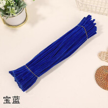 (Baby Blue) 100pcs Colorful Dense Fuzzy Wire Pipe Cleaner Bendable Multi Colors Craft Stems Arts Crafts Supplies for Kids