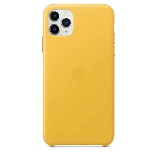 Apple Apple iPhone 11 Pro Max European Leather Smartphone Case Meyer Lemon Genuine New 1