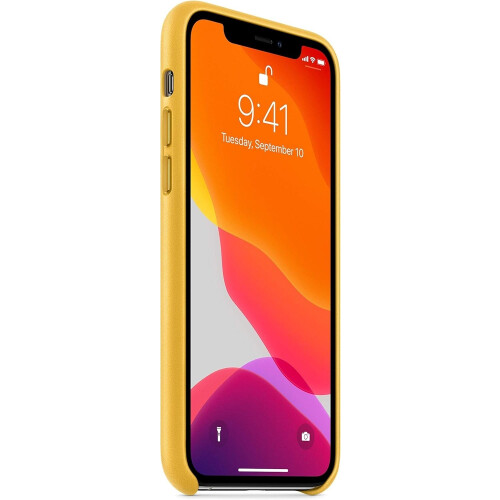 Apple Apple iPhone 11 Pro Max European Leather Smartphone Case Meyer Lemon Genuine New 2