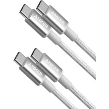 Anker Nylon USB C to USB C Cable,2 Pack,3.3ft,60W,Mac,iPad,iPhone,Galaxy,Pixel