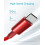 Anker Anker USB A to USB C Braided Charger Cable,2-Pack 6 ft,red, iPhone,iPad,Galaxy 3