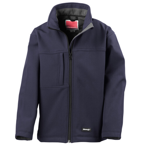 Result (XL, Navy) Result Childrens Unisex Waterproof Classic Softshell 3 Layer Jacket