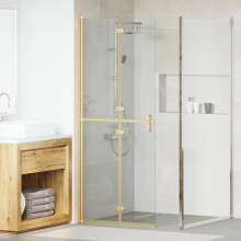 vidaXL Walk-In Duschwand Gold 80 x 6,5 x 190 cm