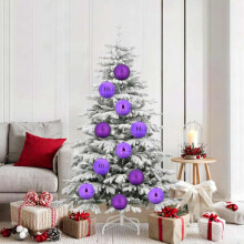 (Lilac, Ø 15 cm) vidaXL Christmas Bauble Set XL 9 pcs Red Ø 15 cm Plastic