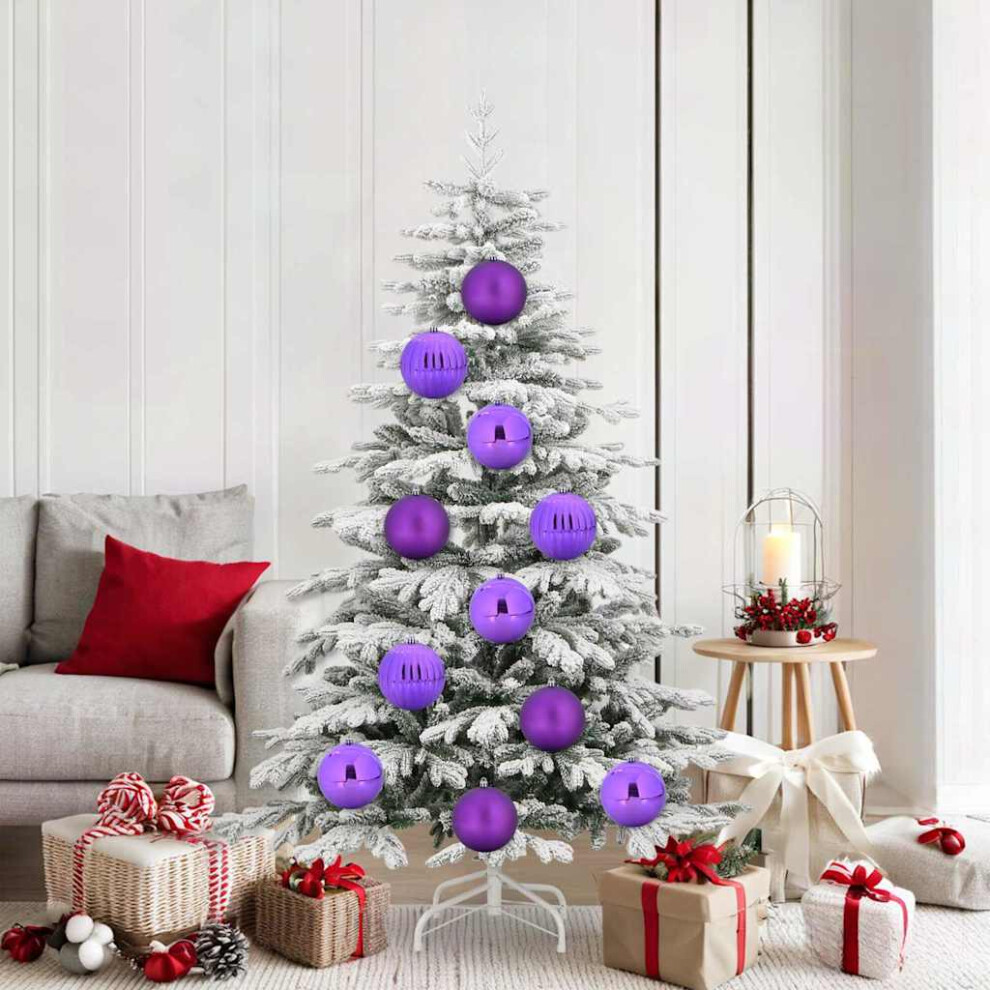 Vidaxl (Lilac, Ø 15 Cm) Christmas Bauble Set Xl 9 Pcs Red Ø 15 Cm Plastic