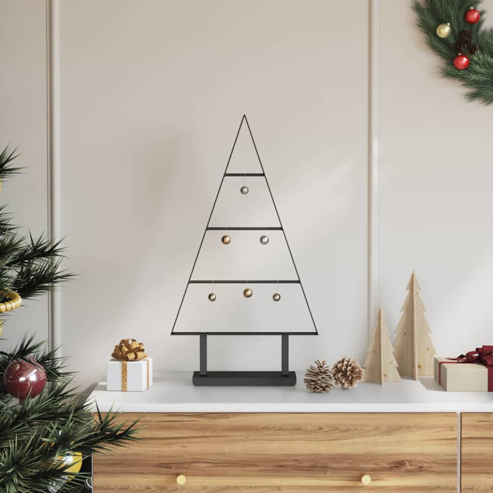 Vidaxl (Black, 60 Cm) Metal Christmas Tree Black 60 Cm Steel