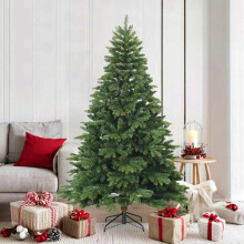 (Green, 180 cm) vidaXL Artificial Hinged Christmas Tree Green 120 cm PVC, PE and steel