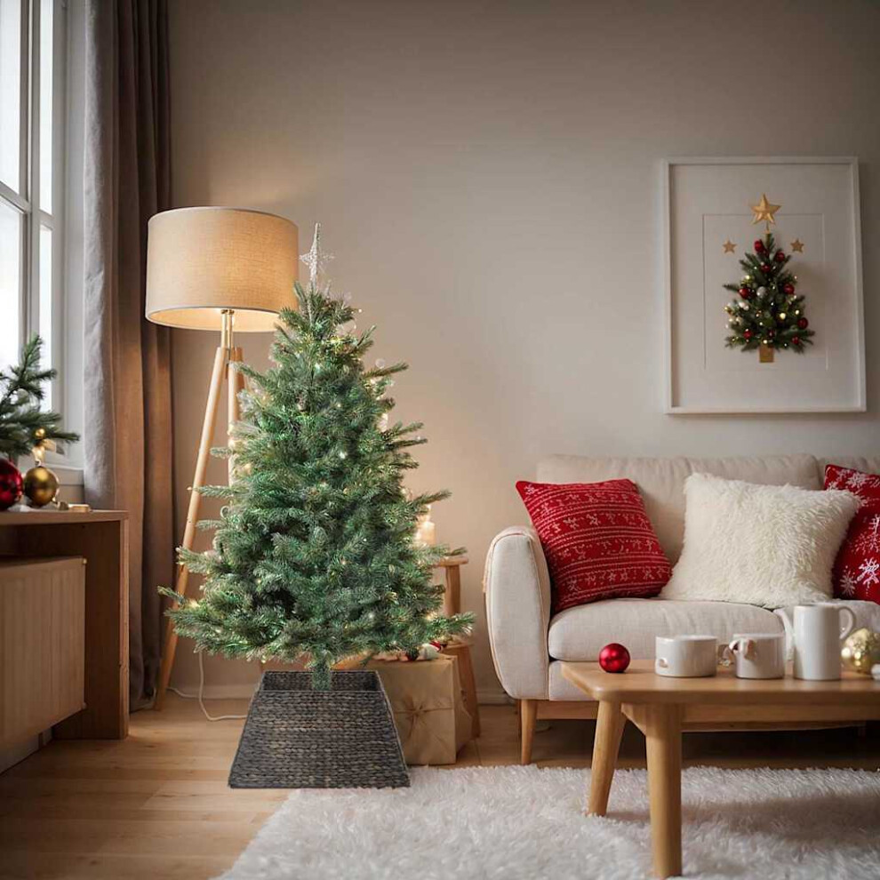 Vidaxl (Black, 60 X 60 X 28 Cm) Christmas Tree Collar Square Black 60 X 60 X 28 Cm