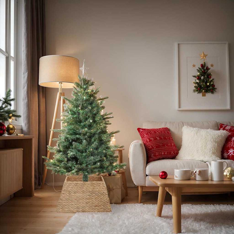 Vidaxl (Natural, 70 X 70 X 28 Cm) Christmas Tree Collar Water Hyacinth Seasonal Decor Holiday Decoration