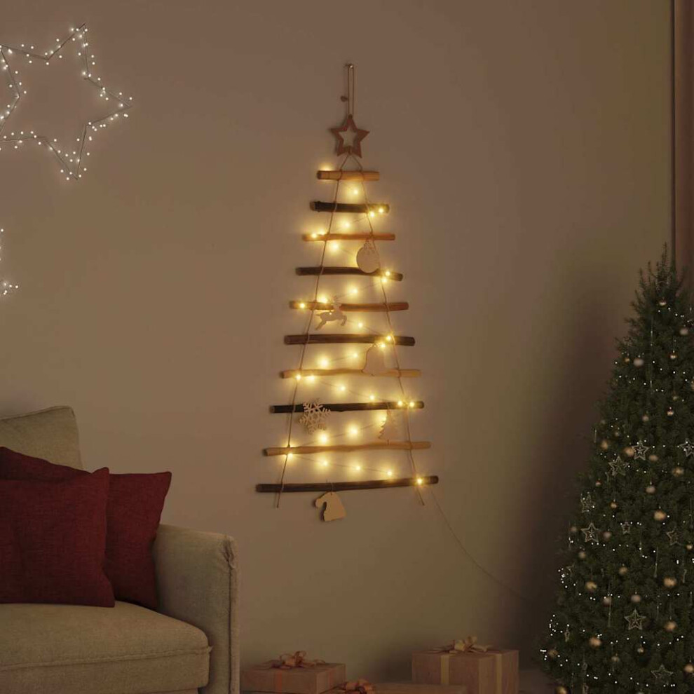 Vidaxl (90 Cm) Hanging Christmas Tree Solid Ash Wood Natural Wall-Mounted Christmas Tree