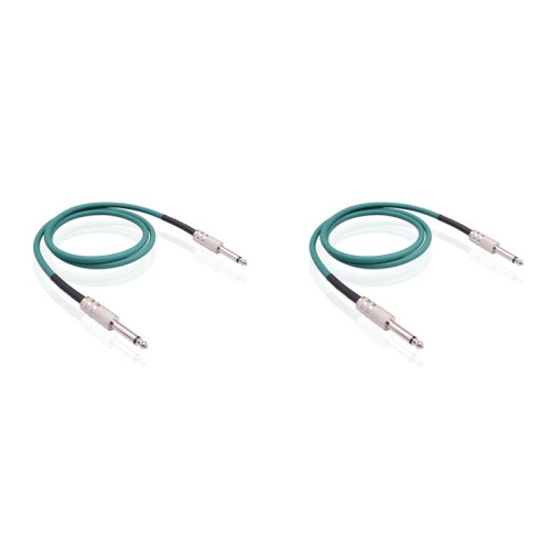 2X Gitarrinstrumentkabel Elgitarrsladd 6,35 mm Mono Plug Connect-Kabel för Gitarrbastrumma Ljudenhet, 3 Meter