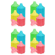 800 Stycken 4 Oz Färgglada Rakade Iskoppar Blomformade Snökonkoppar Läckagesäkra Plastsnackglasskålar