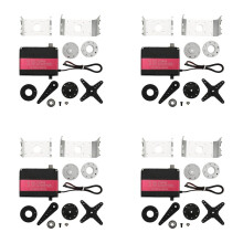 4X 150KG 12V RDS51150 Double-Shaft Digital Metal Robotic Servo with U Mounting Bracket Waterproof 270 Degree