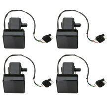 4 Set 2 Inch Trailer Truck Hitch Towing Receiver Cover Smoked Lens 15 LED Brake Light