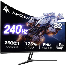 32 Inch Curved Gaming Monitor - 240Hz, Full HD 1920x1080P, 1ms MPRT, Adaptive