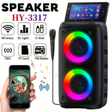 3000W Portable Bluetooth Speaker Sub woofer Heavy Bass Sound System Party + Mic