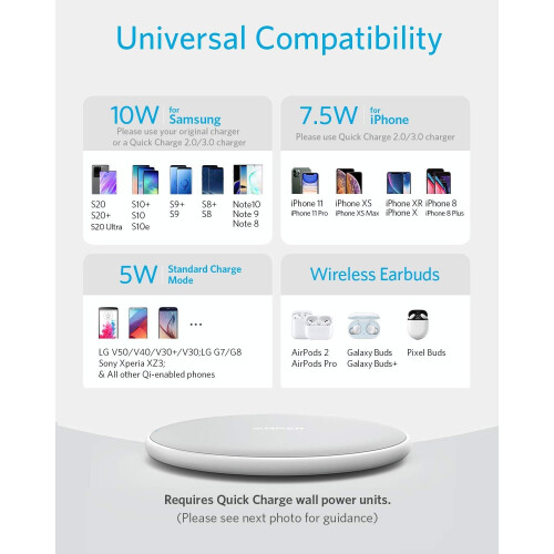 Anker Anker Wireless Charger PowerWave Pad Qi-Certified 10W Max(No AC Adapter) 2