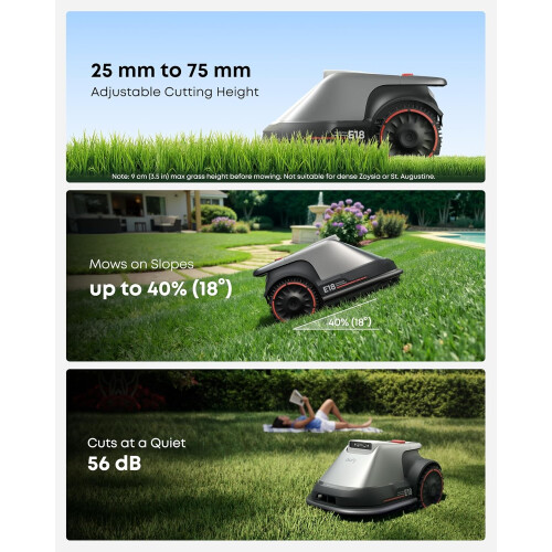 Eufy Eufy E18 Robot Lawnmower Hands-Free Auto-mapping Accurate Obstacle Avoidance 1