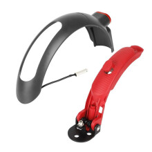 ULIP Mudguard with Turn Tail Light Tire Mudguard Protection Parts Compatible with M365 Pro 1S Mi3 Scooters Gray Red Kit