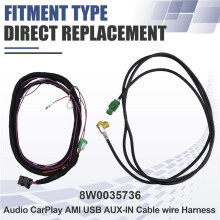 Áudio CarPlay AMI USB Música Smartphone Interface AUX-In Cabo Chicote de Fios para 8W0035736 para A4 A5 B9 8W Q5 Q7