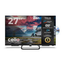 Cello Traveller 27” Full HD Smart TV with Built-in DVD Player, Black