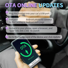 Adaptador Carplay Sem Fio S3 Dongle de Espelho Sem Fio Androidauto Plug And Atualização OTA Conexão Automática BT Estilo:A