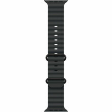 Apple Adjustable Smartwatch Band - 1 - One Size - Buckle Attachment - Black - Titanium,Fluoroelastomer - Refurbished