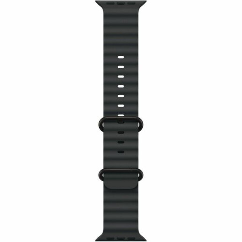Refurbished Apple Apple Adjustable Smartwatch Band - 1 - One Size - Buckle Attachment - Black - Titanium,Fluoroelastomer