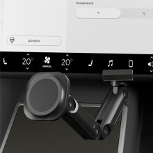 För Model 3 Model Y Vikbar Trådlös Magnetisk Telefonhållare Telefon Gripper Bilskärmsmontering Arm Mobilt Stativ