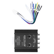 2X 12V 4 Channel Car Audio Converter for Rca High to Low Car Stereo Radio Speaker Frequency Filter