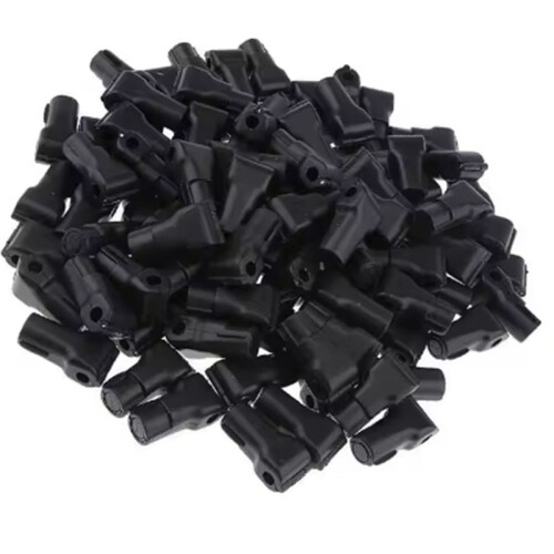 100Pcs Hook Stop Lock Safety Lockout Padlock Anti-Theft Lock Black 1