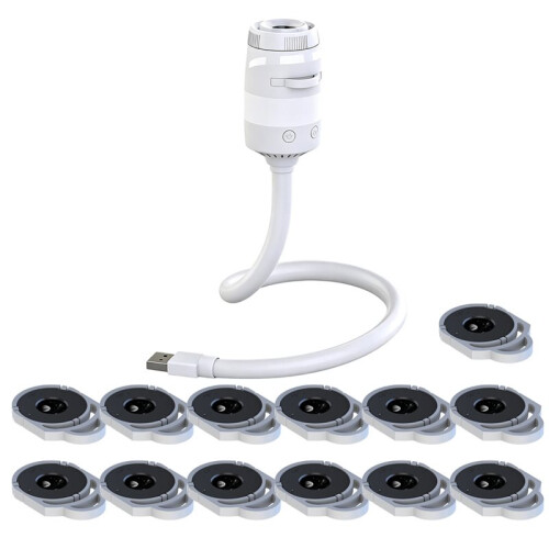 2-in-1 USB Car Ambient Light with Large Range Projection with 13pcs Slides Atmosphere Projection