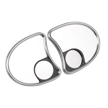 Chrome Batwing Inner Fairing Mount Side Mirrors with Blind Spot for Touring
