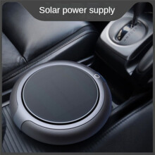 Car Air Purifier Car Air Ionizer HEPA Filter Solar Negative Ion Deodorant Air Freshener USB Ozone Generator