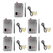 5X 1,2 G 1,5 W FPV VRX-Empfänger + Antenne 12 CH 1500 Mw Audio-Video-Empfänger für Langstrecken-FPV-Drohnen-RC-Modell