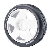 2st 103 mm 1/8 Skala RC Off Road Buggy Däck Hjul 17 mm Hex för ARRMA Redcat Team Losi VRX HPI WR8 HSP Hobao, White