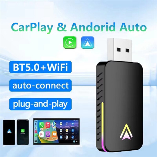 2 in 1 Wireless Carplay Adapter for IOS/Android Auto  Box Plug and  for    Camry 2